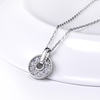 JURE S925 feste Sterlingsilber-Ketten-Halskette Die One-Schmuck Zirkonia 18 Zoll