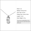JURE S925 feste Sterlingsilber-Ketten-Halskette Die One-Schmuck Zirkonia 18 Zoll