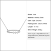 JURE S925 feste Sterlingsilber-Ketten-Halskette Die One-Schmuck Zirkonia 18 Zoll