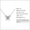 JURE S925 feste Sterlingsilber-Ketten-Halskette Die One-Schmuck Zirkonia Butterfly-förmige 18 Zoll