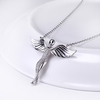 JURE S925 feste Sterlingsilber-Ketten-Halskette Die One-Schmuck Zirkonia-Engel-förmige 18 Zoll