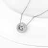 JURE S925 feste Sterlingsilber-Ketten-Halskette Die One-Schmuck Zirkonia runde weiße 18 Zoll