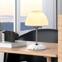 JY-85 Nachttisch Pilzlampe Drahtloser BT-Lautsprecher 2 In 1 Durchscheinende Vintage-Stil Kleine Schreibtischlampe