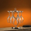JYF-004 Becherhalter Weinregal Rotweinglas Tasse Stehend mit 6 Haken Edelstahl Hängende Trinkgläser Rack für Restaurant Bar Party
