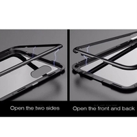 Magneto magnetischer Adsorptionskasten Klares ausgeglichenes Glas Schwarzes i-Telefon XS