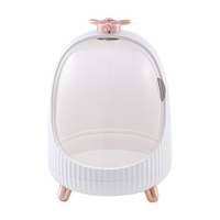 Make-up-Aufbewahrungs-Organizer Kosmetik-Vitrine mit Schubladen-LED-Licht-Aufbewahrungsbox und transparenter Abdeckungsanzeige und einfach zu organisierende Hautpflege für Badezimmer-Arbeitsplatte Schlafzimmer Waschtisch-Schreibtisch Reisen