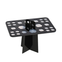 Make-up Pinsel Turm Baum Luft trocknen Bürstenhalter 26-Loch-kosmetischer Bürsten-Wschetrockner Pinsel Organizer Ständer Schwarz