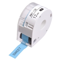 MAKEID 1 Rolle Klebeband Etikettenpapier Thermodrucker Papier Name Preis Barcode Etikettenaufkleber Klebeband Wasserdicht Reißfest für T7 Portable Label Maker Drucker,  weiß 12 mm x 4 m