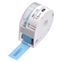MAKEID 1 Rolle Klebeband Etikettenpapier Thermodrucker Papier Name Preis Barcode Etikettenaufkleber Klebeband Wasserdicht Reißfest für T7 Portable Label Maker Drucker,  weiß 12 mm x 4 m