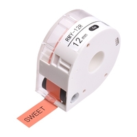 MAKEID 1 Rolle Klebeband Etikettenpapier Thermodrucker Papier Name Preis Barcode Etikettenaufkleber Klebeband Wasserdicht Reißfest für T7 Portable Label Maker Drucker,  weiß 12 mm x 4 m