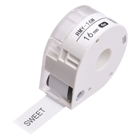 MAKEID 1 Rolle Klebeband Etikettenpapier Thermodrucker Papier Name Preis Barcode Etikettenaufkleber Klebeband Wasserdicht Reißfest für T7 Portable Label Maker Drucker,  weiß 12 mm x 4 m