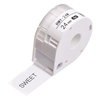 MAKEID 1 Rolle Klebeband Etikettenpapier Thermodrucker Papier Name Preis Barcode Etikettenaufkleber Klebeband Wasserdicht Reißfest für T7 Portable Label Maker Drucker,  weiß 12 mm x 4 m