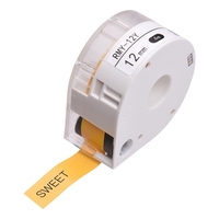 MAKEID 1 Rolle Klebeband Etikettenpapier Thermodrucker Papier Name Preis Barcode Etikettenaufkleber Klebeband Wasserdicht Reißfest für T7 Portable Label Maker Drucker,  weiß 12 mm x 4 m