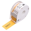 MAKEID 1 Rolle Klebeband Etikettenpapier Thermodrucker Papier Name Preis Barcode Etikettenaufkleber Klebeband Wasserdicht Reißfest für T7 Portable Label Maker Drucker,  weiß 12 mm x 4 m
