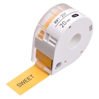 MAKEID 1 Rolle Klebeband Etikettenpapier Thermodrucker Papier Name Preis Barcode Etikettenaufkleber Klebeband Wasserdicht Reißfest für T7 Portable Label Maker Drucker,  weiß 12 mm x 4 m