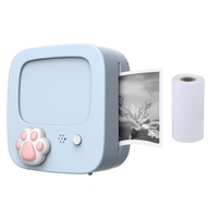 Makeid Mini Pocket Fotodrucker Tragbare Thermodruckmaschine 203DPI Wireless BT-Verbindung für Picture Lable DIY Handcraft List Menü Notizen Journal Quittungspapier Sofortdrucker Aufkleber Studienarbeit Büro Kompatibel mit Android iOS