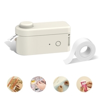 MAKEID Tragbarer Mini-Taschendrucker Thermo-Etikettendruckmaschine Drahtlose BT-Verbindung mit 1 Rolle Etikettenpapierband Tintenfreier Druck DIY-Aufkleber Kompatibel mit iOS Android für Home Office Schulreisen