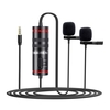 MAMEN KM-D1 Pro 3, 5-mm-Lavaliermikrofon mit bidirektionalem Dual-Mikrofon-Tonabnehmer 6, 35-mm-Audioadapter