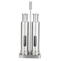 Manueller Burnisher-Edelstahl-Push-Pepper-Grinder-Anzug