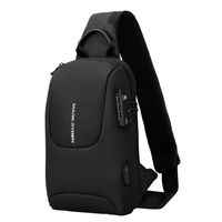 MARK RYDEN TSA Lock Crossbody Herrentasche Wasserdichte USB-Ladung Brusttasche Kurze Reise Messenger Brust Umhängetasche Männer