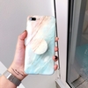 Marmor gemalter weicher TPU Fall für Iphone mit dem ausdehnenden Stand-Halter Smartphone Protektive Rückseite
