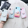 Marmor gemalter weicher TPU Fall für Iphone mit dem ausdehnenden Stand-Halter Smartphone Protektive Rückseite