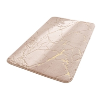 Marmorierte Badematte,  40, 6 x 61 cm,  weicher Bodenteppich,  rutschfeste,  wasserabsorbierende Fußmatte,  Duschvorleger,  maschinenwaschbarer Badezimmerteppich