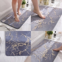 Marmorierte Badematte,  40, 6 x 61 cm,  weicher Bodenteppich,  rutschfeste,  wasserabsorbierende Fußmatte,  Duschvorleger,  maschinenwaschbarer Badezimmerteppich