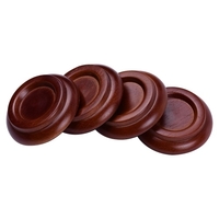 Massivholz-Piano Caster Cups Untersetzer mit rutschfestem EVA-Pad,  4 Stück / Set