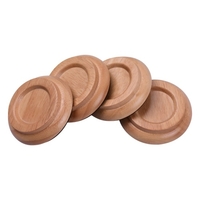 Massivholz-Piano Caster Cups Untersetzer mit rutschfestem EVA-Pad,  4 Stück / Set