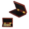 Massivholz Reed Fall Holz Halter Box für Tenor / Alt / Sopransaxophon Klarinette Blätter,  2 stücke Kapazität