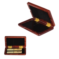 Massivholz Reed Fall Holz Halter Box für Tenor / Alt / Sopransaxophon Klarinette Blätter,  2 stücke Kapazität