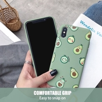 Matcha Green Phonecase Stoßfeste TPU-Rückabdeckung mit niedlicher Avocado-Design Ganzkörper-Anti-Rutsch-Schutzhülle für Huawei / Oppo / Vivo / iPhone (für iPhone 7P / 8PLUS,  5, 5 Zoll)