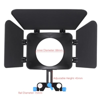 Matte Box Camshade für 15mm Schiene Rod folgen Fokus Rig Cage Film Kit Filmproduktion System für Nikon Canon DSLR-Kamera-Camcorder DV DVR Recorder