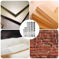 Mauerwerk Bohrer 10PCS für Fliesen Ziegel Glas Kunststoff Porzellan Marmor Holz Keramik Wandspiegel mit 5 6 8 10 12mm Schwarz