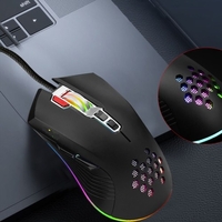 Maus mit USB-Ladeanschluss Design Ergonomische optische RGB-beleuchtete Maus 4 Stufen DPI mit Scrollrad 2 Daumenknöpfe für Laptop-Computer E-Sport tragbar
