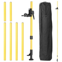 Max. 4, 2 m höhenverstellbare Line Leveler Stand Bar Teleskopstangenhalterung 1/4 