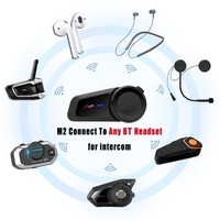 Maxto M2 BT Motorradhelm Intercom FM Helm Wasserdichter Moto Interphone Ersatz für Vimoto SENA Headsets 1PCS Schwarz