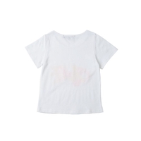 Mädchen-Kind-Kurzschluss-T-Shirt Fisch-Druck O Ansatz Kinder Soft-zufällige Spitze Nette T-Weiß / Pink