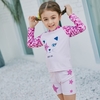 Mädchen zweiteilige Langarm Badeanzug + Cap Set UPF50 + Sonnenschutz Quick-dry Rash Guards Bademode Badeanzug für Kinder Kleinkind Orange 90CM