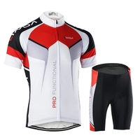 Männer atmungsaktiv schnell trocken komfortable Kurzarmtrikot + gepolsterte Shorts Radfahren Kleidung gesetzt Reiten Sportswear