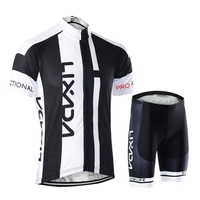 Männer atmungsaktiv schnell trocken komfortable Kurzarmtrikot + gepolsterte Shorts Radfahren Kleidung gesetzt Reiten Sportswear