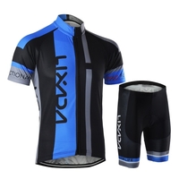 Männer atmungsaktiv schnell trocken komfortable Kurzarmtrikot + gepolsterte Shorts Radfahren Kleidung gesetzt Reiten Sportswear