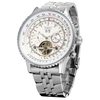 Männer Automatische mechanische Uhr Stahlband Mode Multifunktions-Armbanduhr Kalender Datum Anzeige Uhren
