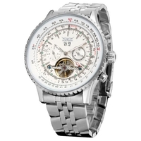 Männer Automatische mechanische Uhr Stahlband Mode Multifunktions-Armbanduhr Kalender Datum Anzeige Uhren