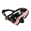 Männer Frauen Anti-Fog-Schutz UV400 Single Window Tauchmaske Schnorchel Maske Scuba Schwimmbrille Ausgeglichenes Glas-Objektiv flexible Silikon-Rock-PC Feld Erwachsenen Maske