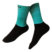 Männer Frauen Fahrrad Socken Spleißen Streifen drucken atmungsaktive rutschfeste dehnbare weiche Fahrradrennen Wandern Radstrümpfe