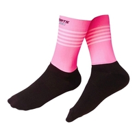 Männer Frauen Fahrrad Socken Spleißen Streifen drucken atmungsaktive rutschfeste dehnbare weiche Fahrradrennen Wandern Radstrümpfe