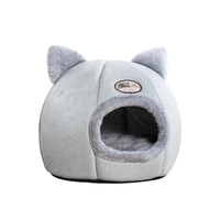 Pet Tent Cave Bett für Katzen / kleine Hunde Samt Selbsterwärmung