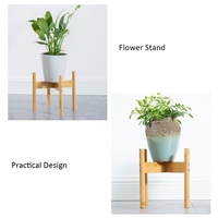 Pflanzenständer Blumengarten Topfpflanze Bambus Holzregal Indoor Outdoor Pflanzregal Home Office Deco Einfache Blumenhalter Medium